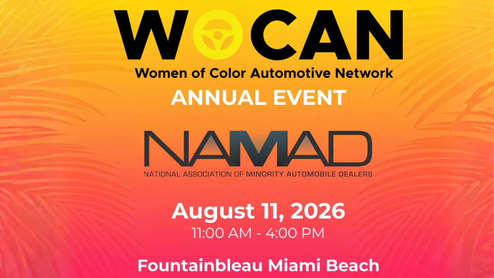 WOCAN Annual Event at NAMAD 2026 — Miami Beach, FL, Aug 11, 2026